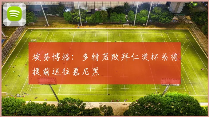 埃芬博格：多特若败拜仁奖杯或将提前送往慕尼黑